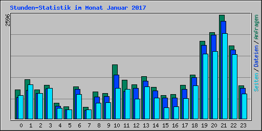 Stunden-Statistik im Monat Januar 2017