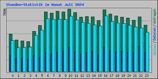 Stunden-Statistik im Monat Juli 2024