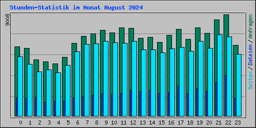Stunden-Statistik im Monat August 2024