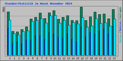 Stunden-Statistik im Monat November 2024