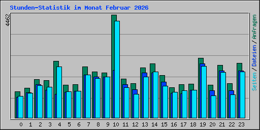 Stunden-Statistik im Monat Februar 2026