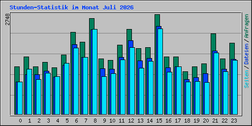 Stunden-Statistik im Monat Juli 2026