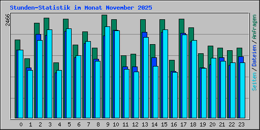 Stunden-Statistik im Monat November 2025
