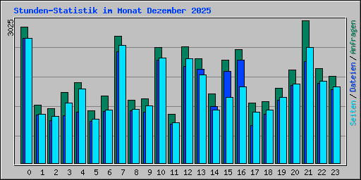 Stunden-Statistik im Monat Dezember 2025